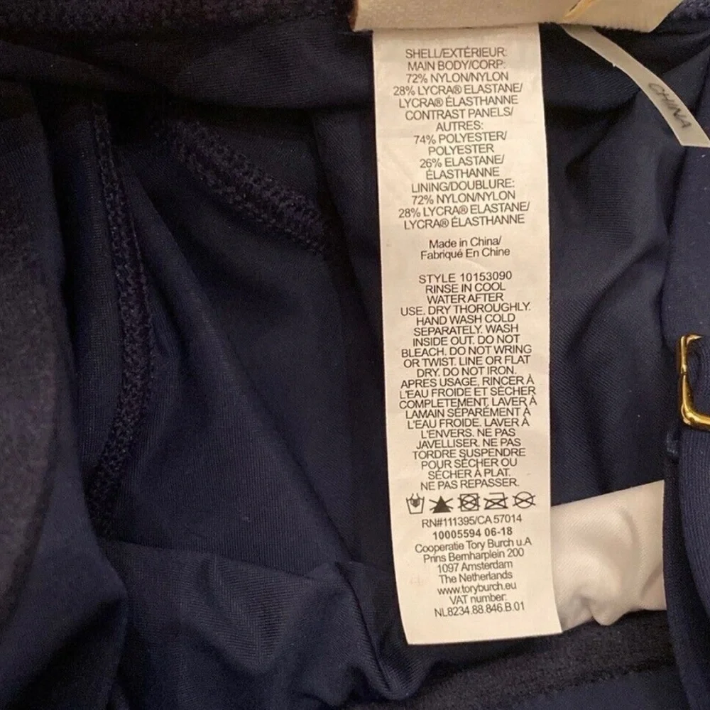 NWT Tory Burch Navy and White One Piece Bathing Suit